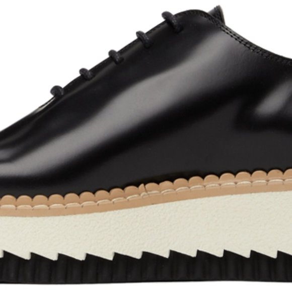 Chloé Black Kurtys Lace-Up Derbys NWT - Picture 4 of 5